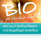 Jetzt auch Biofrischfleisch und Biogeflügel bei uns bestellbar. Fragen Sie uns. Feinkost Spehr - Fleischerei, Feinkost, Tagesbistro, auch Bioprodukte. ca. 24K